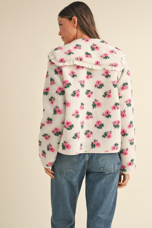 Floral Dream Peter Pan Sherpa Jacket