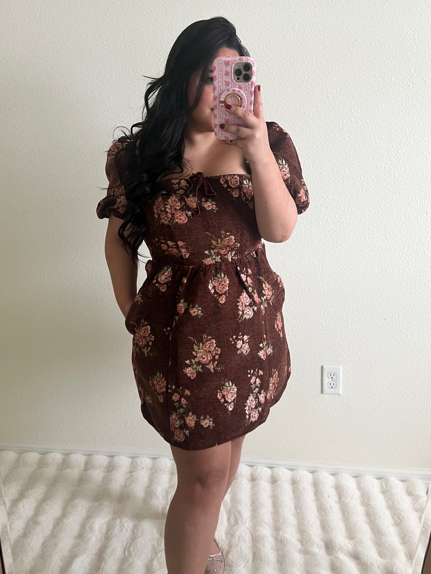 Blooming Mini Babydoll Dress