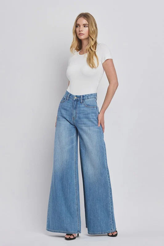 High Rise Wide Leg Jeans