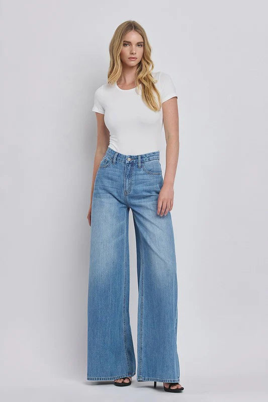 High Rise Wide Leg Jeans