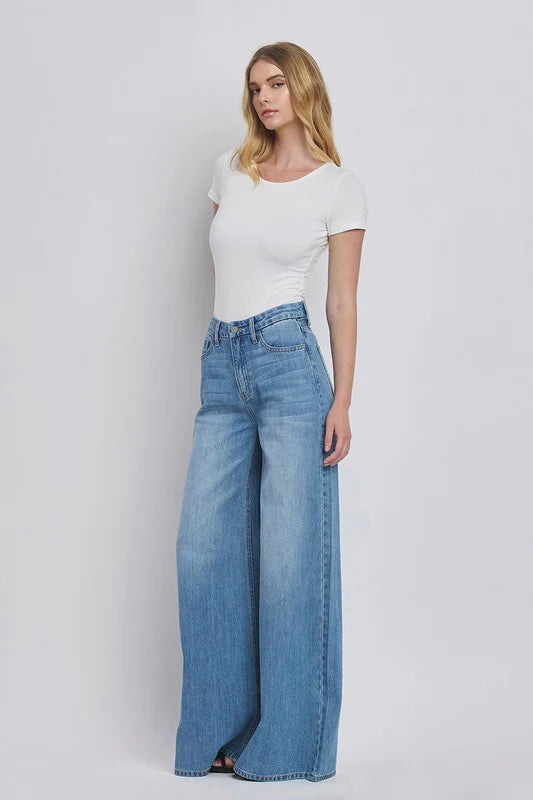 High Rise Wide Leg Jeans