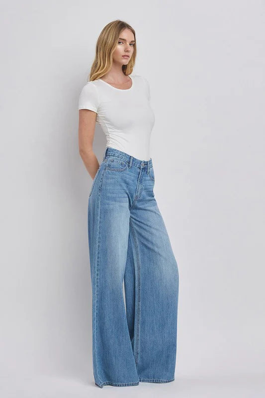 High Rise Wide Leg Jeans