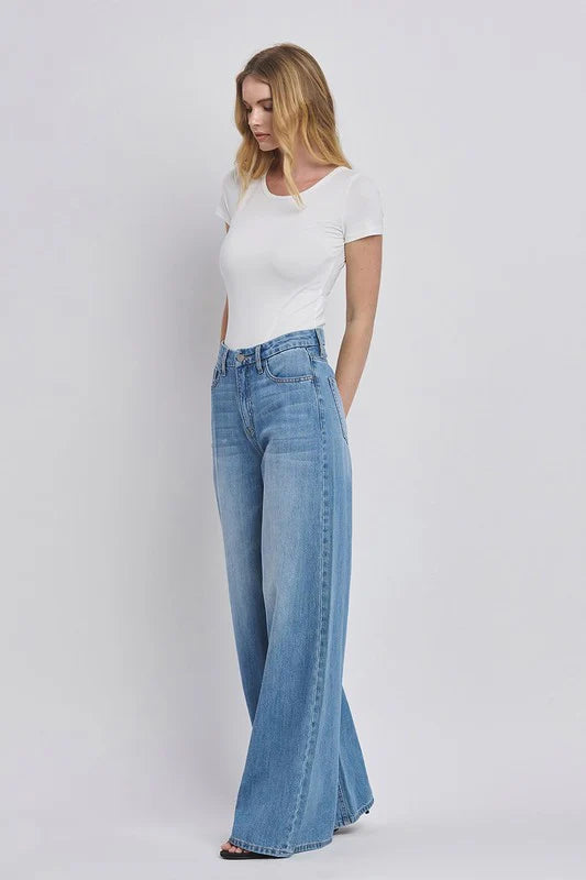 High Rise Wide Leg Jeans