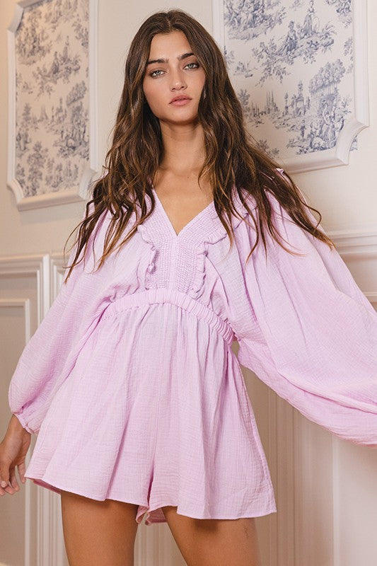 Lilac Ruffle Romper