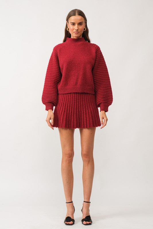 Gabrielle Cognac Knit Skirt